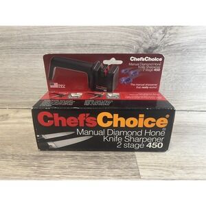 Chef's Choice Manual Diamond Hone Knife Sharpener 2 Stage 450